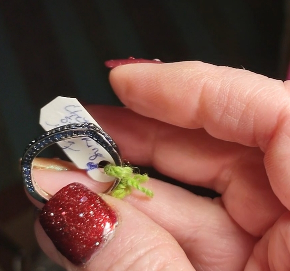 Blue Zircon Stacking Band - Picture 12 of 12